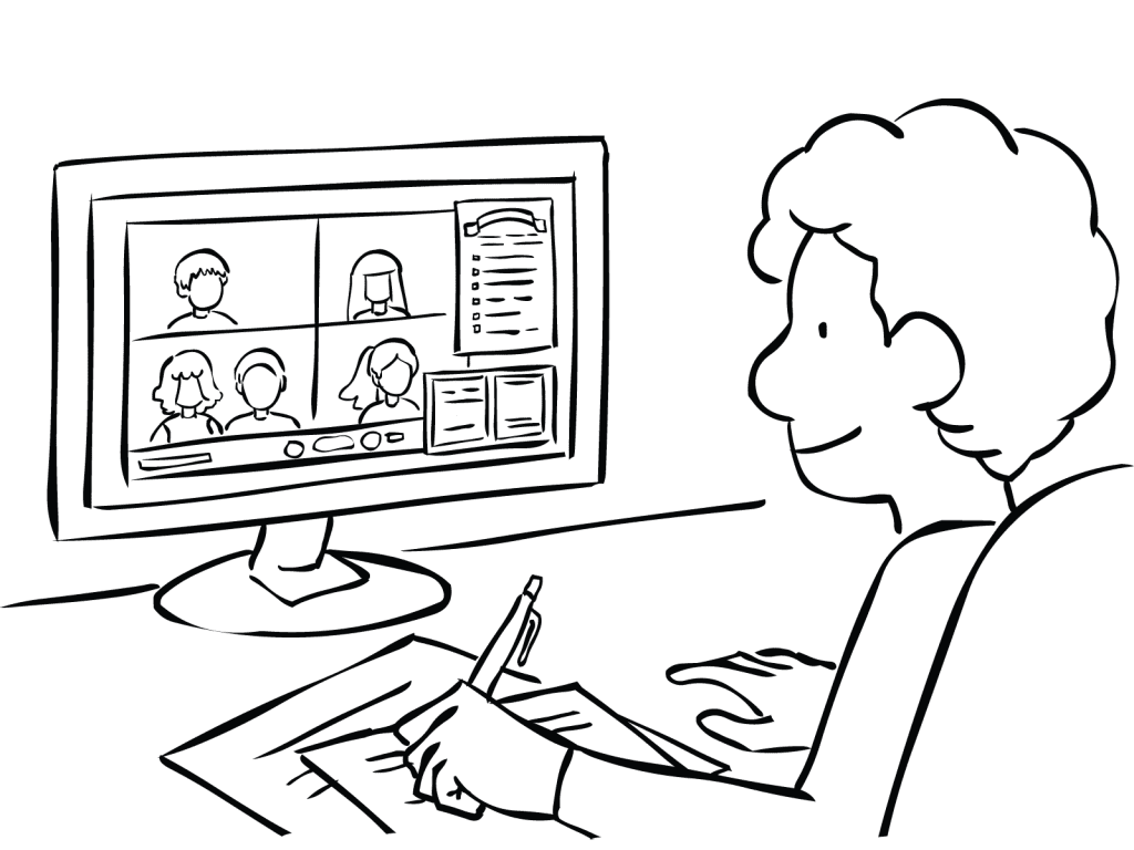 Man participating in an Online Scavenger Hunt