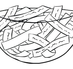 Illustration of glass bowl full filled with affirming thoughts as involved with a positive affirmation exercise