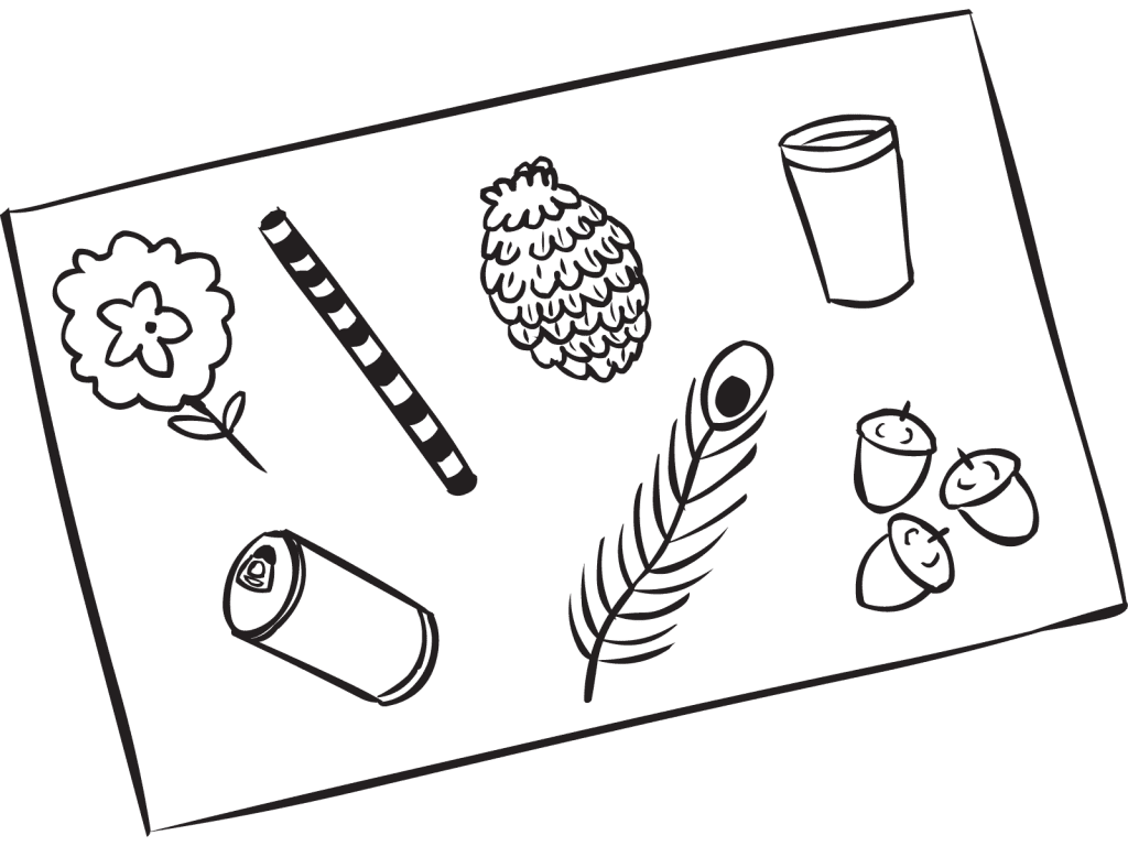Variety of items to be found in Scavenger Hunt