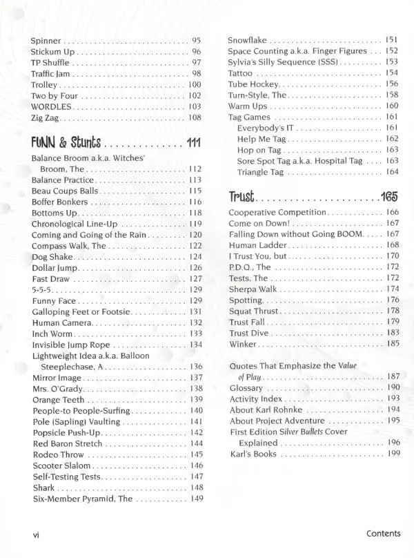Silver Bullets Table of Contents page 2